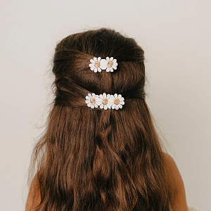 Набор заколок Mrs. Ertha "Blossom Spring", весенние ромашки